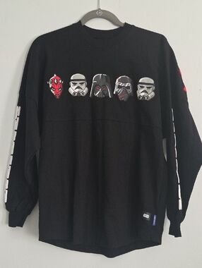 Star Wars Black Spirit Jersey with White Logo and Blue Tag